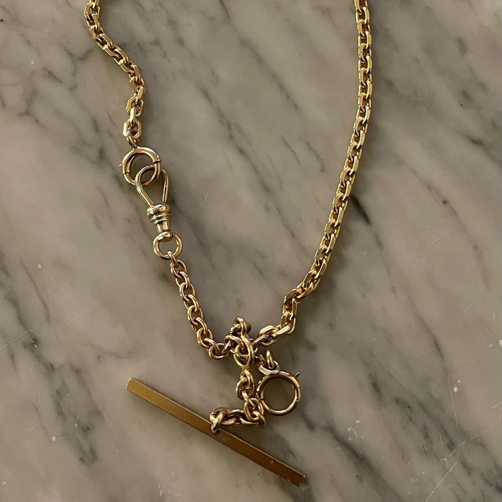 Solid 14k gold watch chain